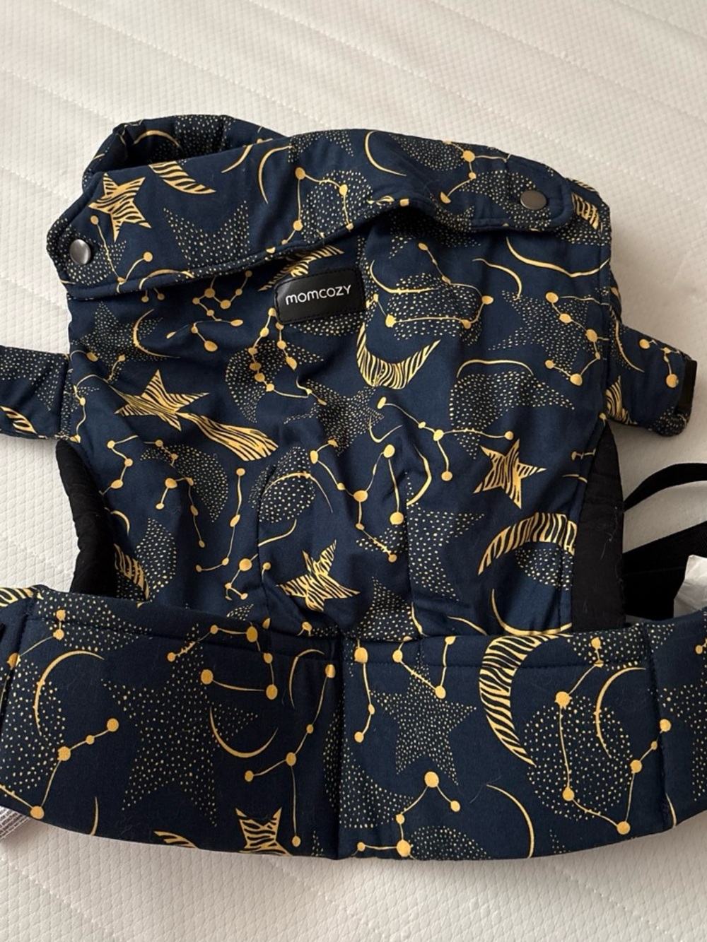momcozy Navy and Gold Star Pattern baby holder